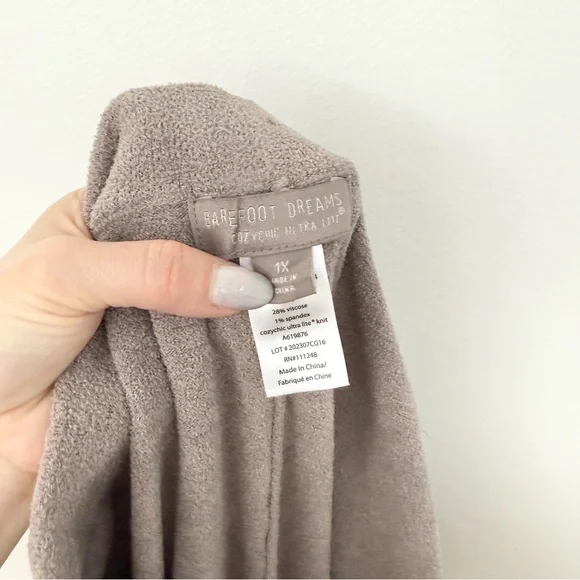 Barefoot Dreams CozyChic Ultra Lite Joggers Brown 1X Lounge Pant Cozy Minimalist - Picture 4 of 5